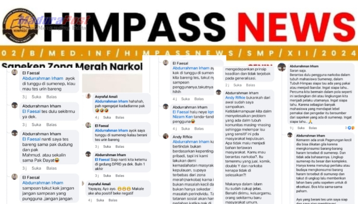 Celoteh Narkoba! Oknum TA DPRD Sumenep Kritik Mahasiswa di Media Sosial, HIMPASS Buka Suara