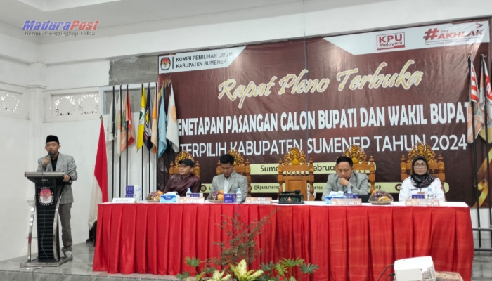 KPU Sumenep Gelar Rapat Pleno Penetapan Pasangan Calon Bupati dan Wakil Bupati Terpilih 2024
