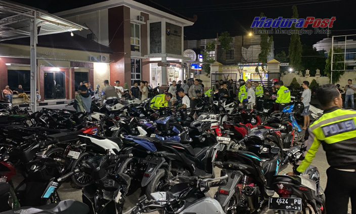 Polres Pamekasan Kembali Mengamankan 43 Unit R2 dan 1 Unit R4