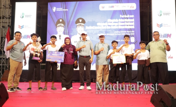 Hebat! Siswa SMPN 1 Camplong Sabet Juara 1 Musik Tradisional di FLS2N Tingkat Kabupaten