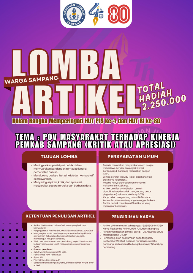 PJS Gelar Lomba Artikel Populer, Angkat Suara Publik soal Kinerja Pemkab Sampang