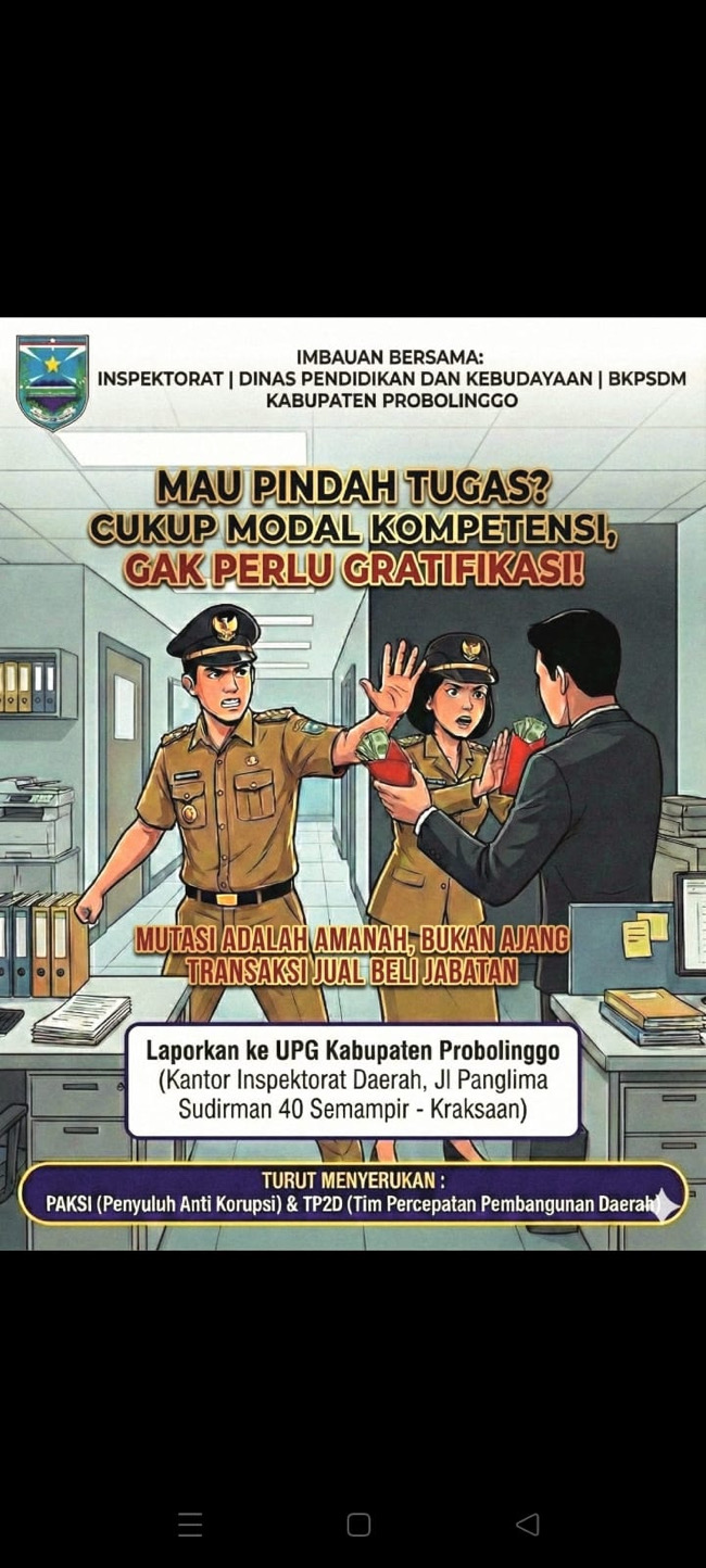 ASN Pemkab Probolinggo Kampanyekan Penolakan Jual Beli Jabatan di Tengah Isu Mutasi Berbayar