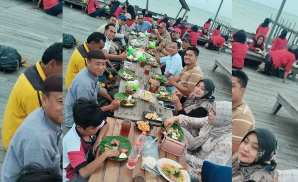 Jalin Kebersamaan, Owner Yayasan Babur Rizki Ajak Kepala Sekolah dan Karyawan Makan Bersama