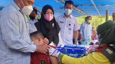 SDN Parsanga IV Launching Pertama Vaksinasi Anak Usia 6 Hingga 11 Tahun