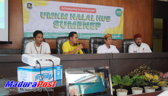 Keterangan Foto : SOSIALISASI. Halal Hub Sumenep menggelar sosialisasi akurasi data pelaku UMKM di Kecamatan Bluto pada Rabu (21/09/2022). (Istimewa for MaduraPost)