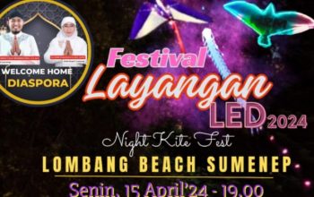 Festival Layangan LED di Pantai Lombang Sumenep, Disbudporapar Akan Gandeng Pokdarwis