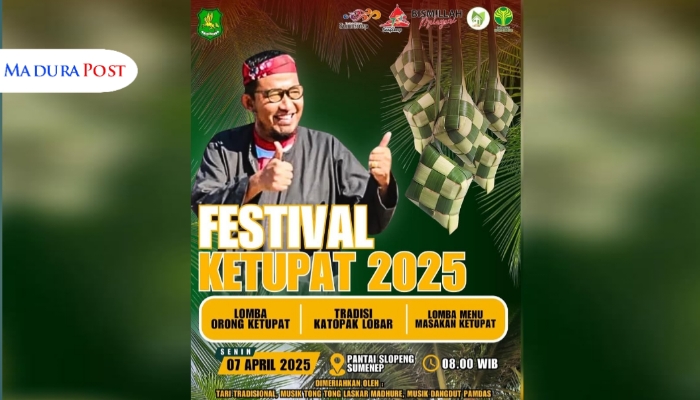 PAMFLET. Potret flayer Festival Ketupat 2025 di Pantai Slopeng, Sumenep. (Istimewa for MaduraPost)