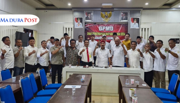 SEREMONI. Musyawarah Khusus pembentukan PKDI Sumenep yang dihadiri oleh perwakilan kepala desa dan pengurus AKD di Kantor DPMD Sumenep, Rabu, 14 Mei 2025. (Istimewa for MaduraPost)