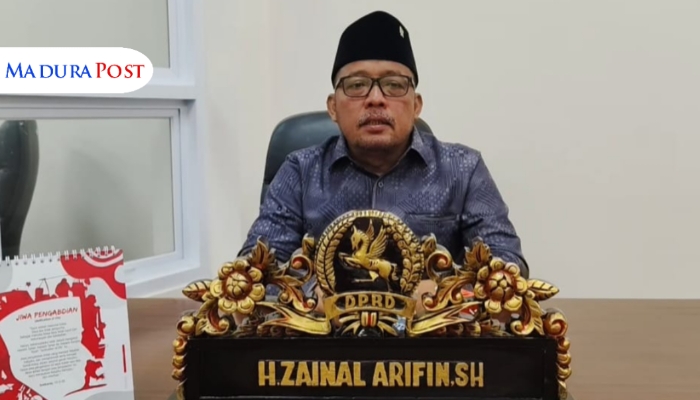 PROFIL. Ketua DPRD Sumenep, H. Zainal Arifin, saat menyampaikan apresiasi di momen Hari Bhayangkara ke-79. (Istimewa for MaduraPost)