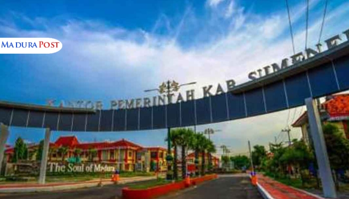 BANGUNAN. Gerbang utama Kantor Pemerintah Kabupaten Sumenep, simbol pelayanan publik dan pusat administrasi daerah. (Istimewa for MaduraPost)