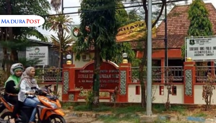 LOKASI. Potret Kantor DLH Sumenep yang berlokasi di Jalan KH. Mansyur, Kecamatan Kota, tampak dari arah depan. (Istimewa for MaduraPost)
