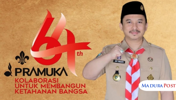 PROFIL. Kepala Bappeda Sumenep, Arif Firmanto, saat memperingati Hari Pramuka ke-64 dengan mengajak generasi muda berperan dalam membangun ketahanan bangsa. (Istimewa for MaduraPost)