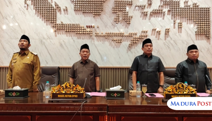 PARIPURNA. Suasana Rapat Paripurna DPRD Kabupaten Sumenep saat para juru bicara fraksi menyampaikan pandangan umum terhadap Raperda APBD Tahun Anggaran 2026. (Istimewa for MaduraPost)