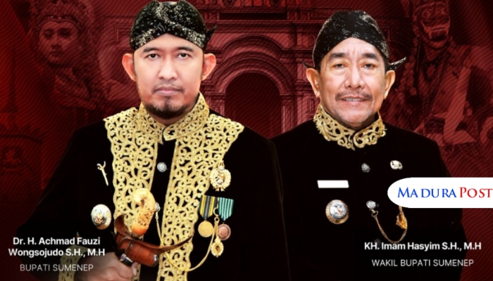NUANSA. Bupati Sumenep Achmad Fauzi Wongsojudo dan Wakil Bupati Imam Hasyim mengenakan busana adat Keraton Sumenep dalam rangka memperingati Hari Jadi Kabupaten Sumenep. (Istimewa for MaduraPost)