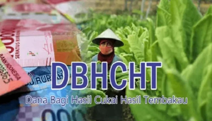 ILUSTRASI. Tumpukan uang rupiah berdampingan dengan petani tembakau yang tengah berada di tengah tanaman hijau, menggambarkan alur distribusi dana cukai dari pemerintah pusat hingga ke daerah penghasil. (Istimewa for MaduraPost)