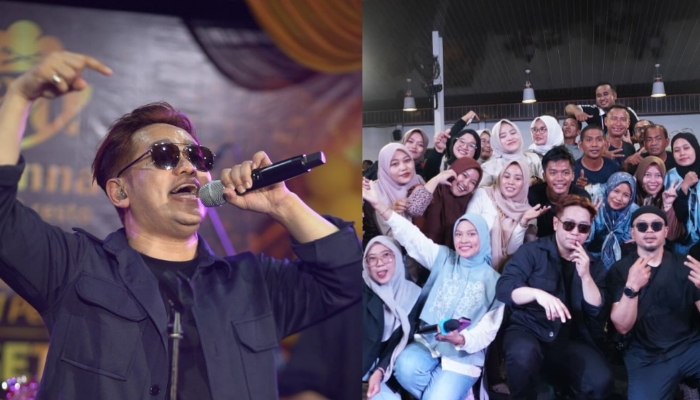 KOLASE. Grup band Vagetoz tampil menghibur penonton dalam Live Music Spesial Performance di Arinna Cafe & Resto, Sumenep, menyambut awal tahun 2026 dengan suasana penuh kehangatan dan kebersamaan. (Istimewa for MaduraPost)