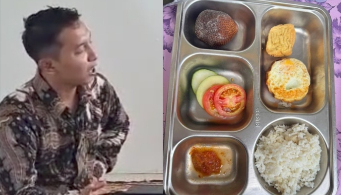 KOLASE. Kepala SPPG Moh. Fawaid dapur MBG Yayasan Alif Batuputih (kanan), dan menu MBG diduga belum memenuhi standar gizi yang ditetapkan BGN. (Istimewa for MaduraPost)