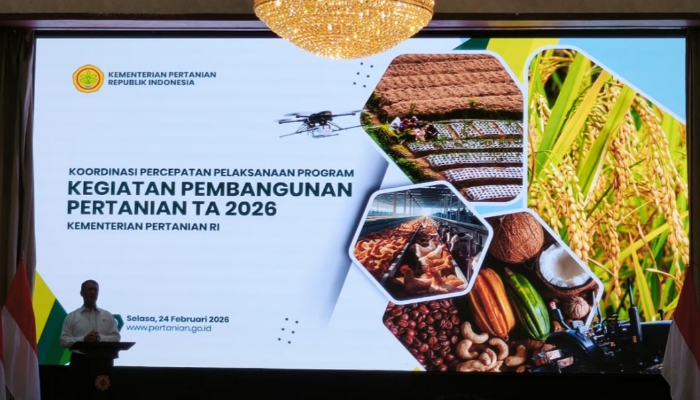 ACARA. Rapat Koordinasi Percepatan Pelaksanaan Program Kegiatan Pembangunan Pertanian Tahun Anggaran 2026 yang digelar Kementerian Pertanian RI di Jakarta, Selasa (24/2/2026). (Istimewa for MaduraPost)