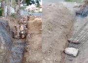 Telan Dana Rp150 Juta, Pembangunan Pagar Pustu di Pasean Pamekasan Diduga Dikerjakan Asal Jadi