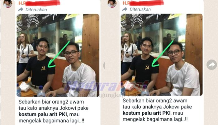 Oknum Pengurus PSSI Kabupaten Pamekasan Diduga Sebar Hoax Kaesang Pakai Kaos Palu Arit